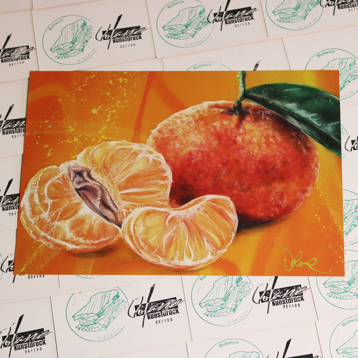 Tangerine Volane Kunstdruck A3 limitiert | Chance auf Signatur | - ButtwichKunstdruckCitrusClementineFood