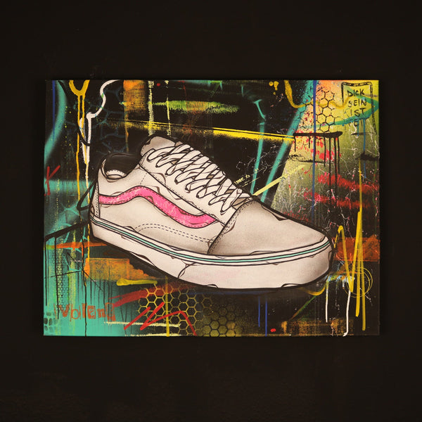 Vans Stiefel | 60 x 80 cm | Louis Beton | Leinwand auf Keilrahmen - ButtwichLeinwandBananeEssenFood