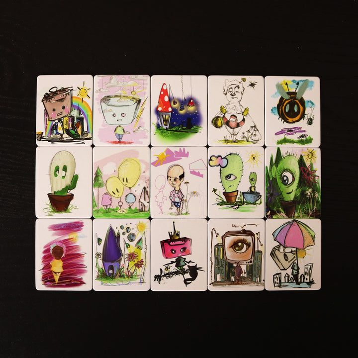 Volane Illustrationen Merkspiel 30 Karten in Metalldose Made by Buttwich - ButtwichKartenspiel